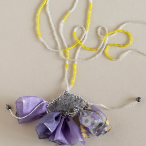 Lilac-grey bell necklace